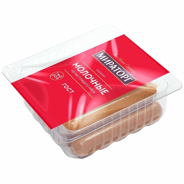 Сосиски варёные Мираторг молочные категория Б, 400г