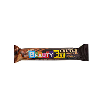 Батончик натуральный Beauty.Fit низкоуглеводный кранч карамель+воздушный рис