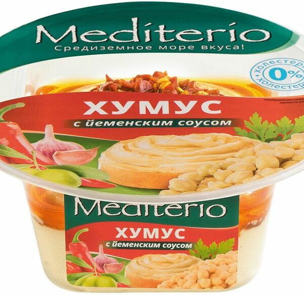 Хумус Mediterio с йеменским соусом 180 г