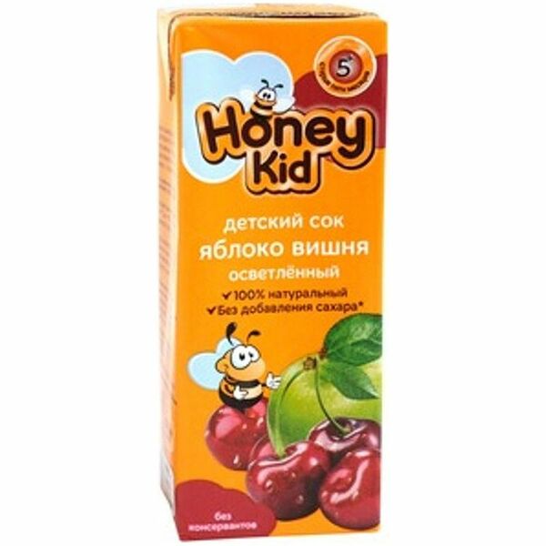 Сок Honey kid яблочно-вишневый восстановленный осветлённый 200мл