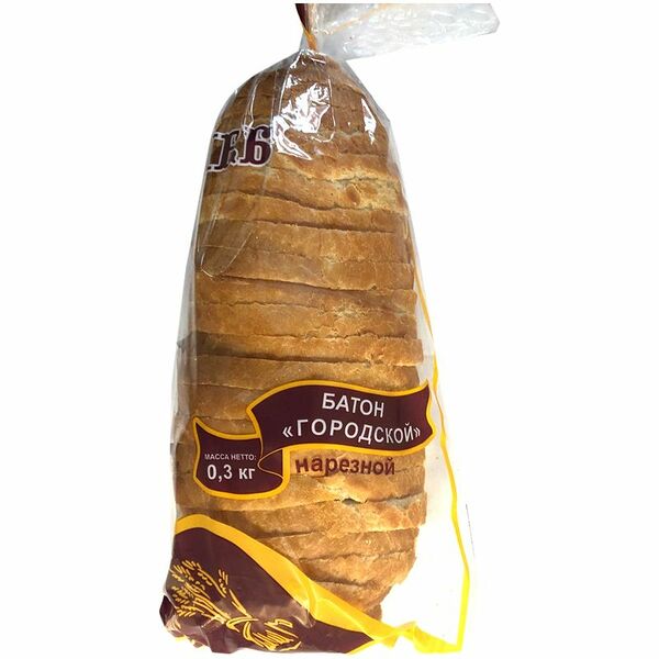 Батон Самотлор Хлеб Городской нарезанный 300 г