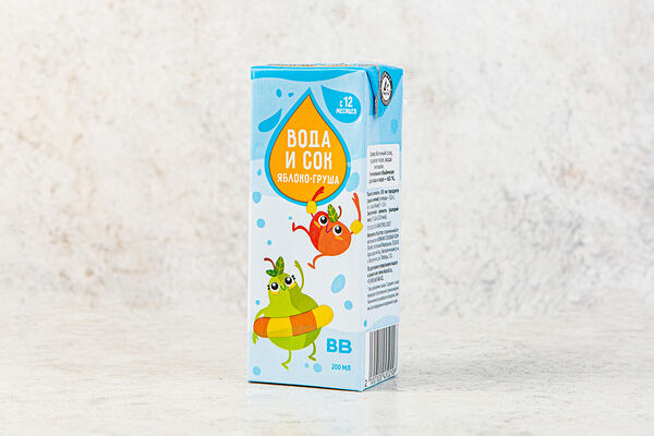 Напиток сокосодержащий Вода и сок яблоко-груша