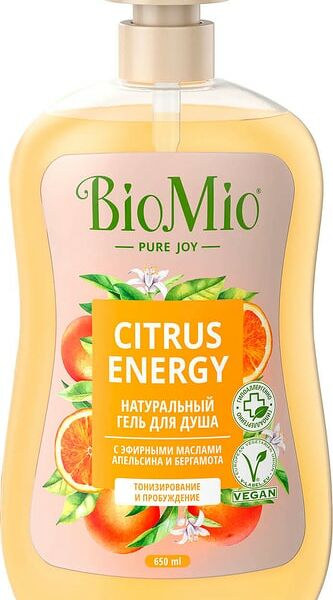 Гель для душа BioMio Bio Shower Gel Апельсин и бергамот 650мл