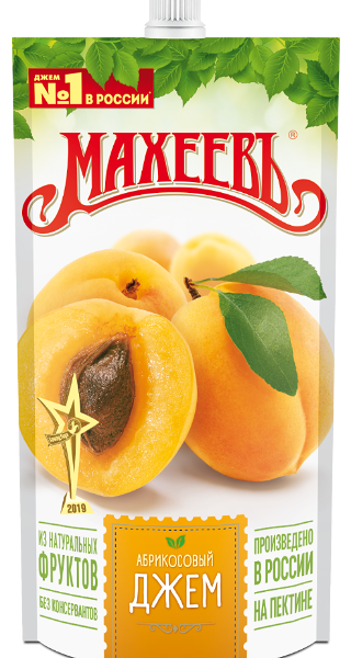 Джем абрикосовый Махеевъ дой-пакет с доз. вес 300г.