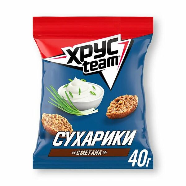 Сухарики ржано-пшеничные Хрусteam Сметана