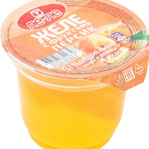 Желе Ле-Ле Персик с фруктами