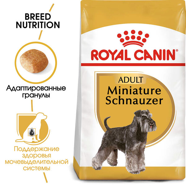 Royal Canin Miniature Schnauzer Adult для собак породы миниатюрный шнауцер Курица