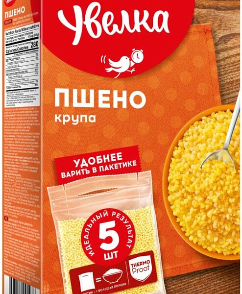 Крупа Увелка Пшено 5пак*80г