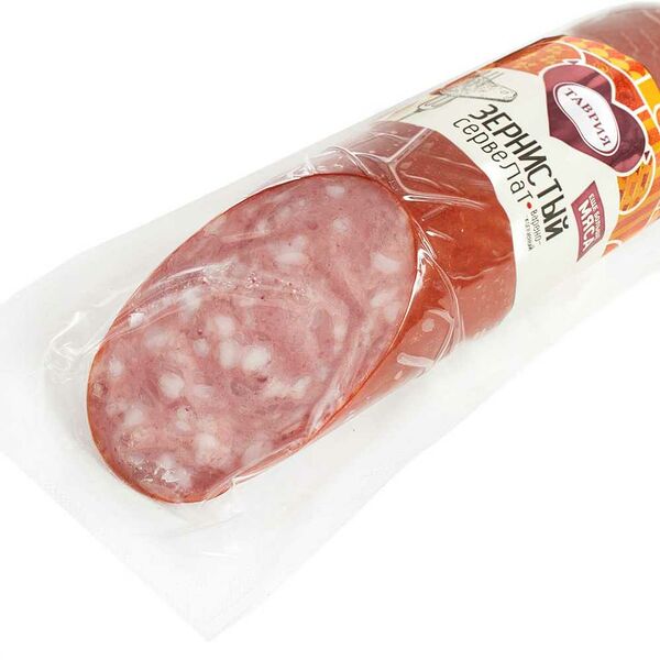 Колбаса Таврия Сервелат зернистый