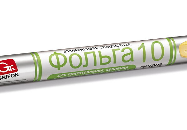 Фольга алюминиевая GRIFON СОТА GR стандартная 29 см х 10 м в пленке /24/1 500-010/5