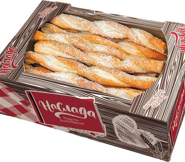 Печенье Наслада Ладейки крученые 400г