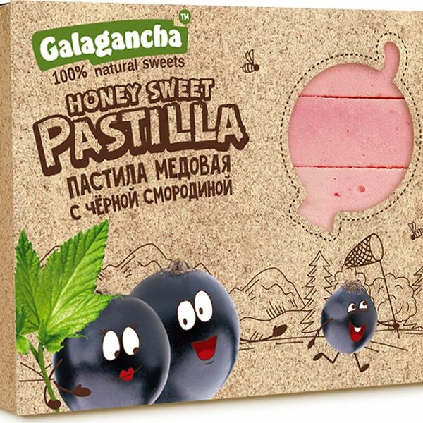 Пастила медовая Galagancha с чёрной смородиной