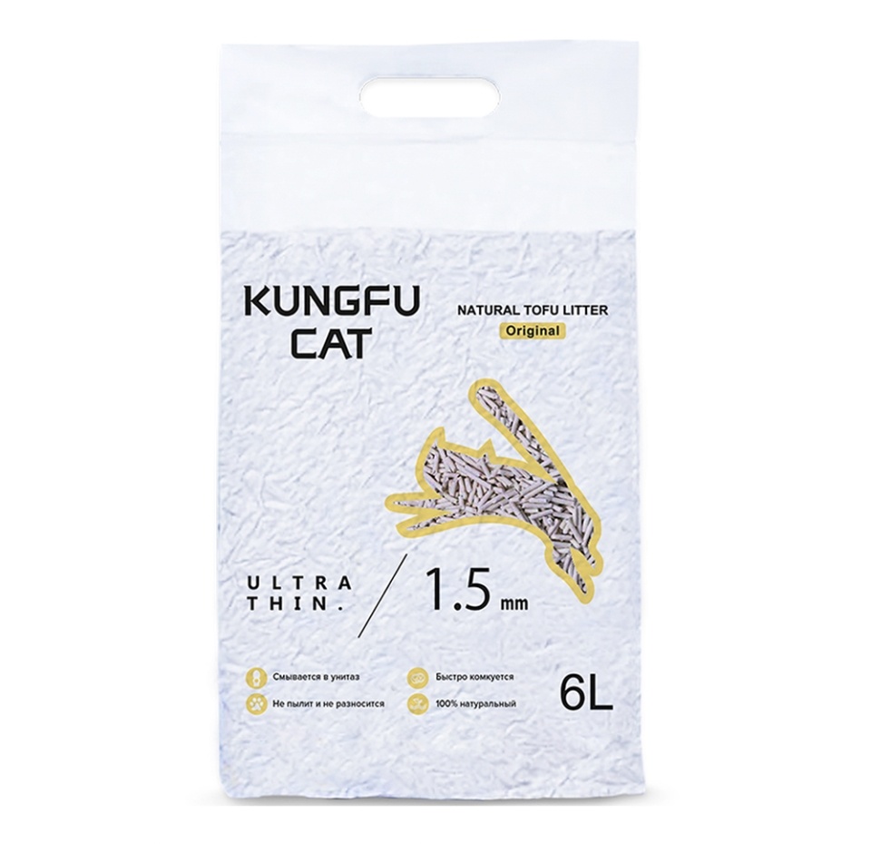 

Наполнитель Kungfu Cat для кошек Оригинал 6л, Китай