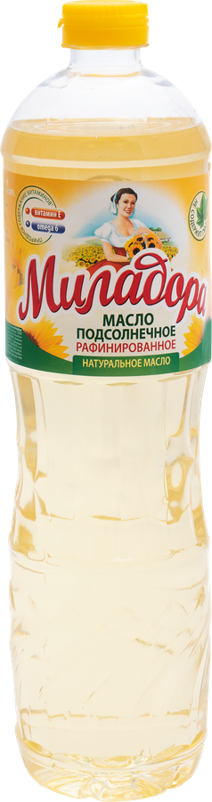 

Масло подсолнечное Миладора рафинированное 900 мл