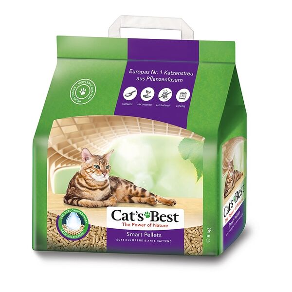 Cat's Best Smart Pellets наполнитель древесный комкующийся 5 кг.
