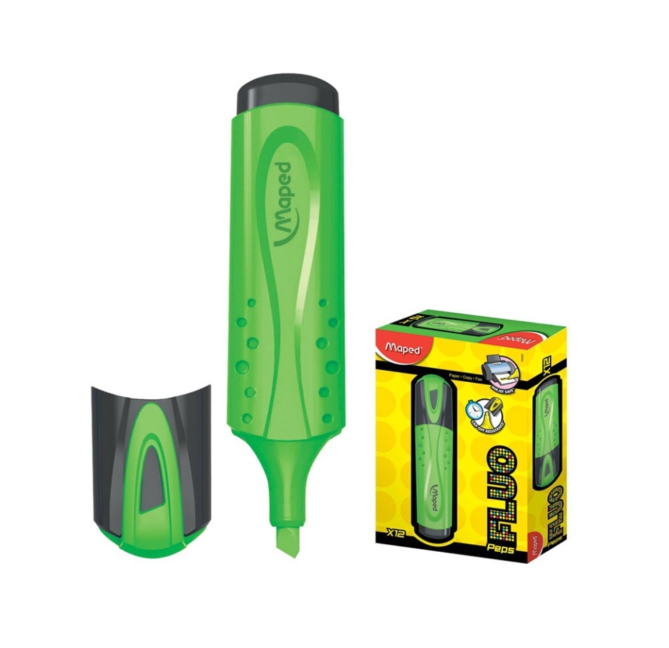 

Текстовыделитель Maped "Fluo Pep's Classic" Зеленый, линия 1-5 мм, 742533 Китай