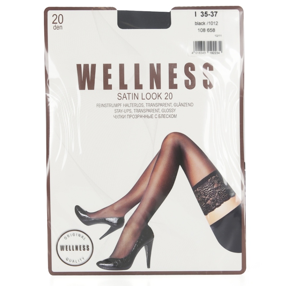 

Чулки Satin Look, Wellness, цвет 1012 (чёрный), 20 den, размер 1, Германия