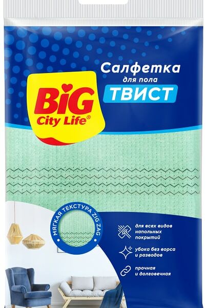 Салфетка для уборки Big City Life Твист для пола 1шт