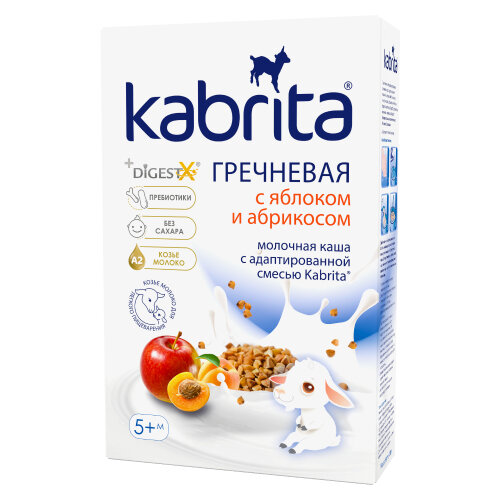 

Каша Kabrita гречневая на козьем молоке с яблоком и абрикосом с 5 месяцев 180 г