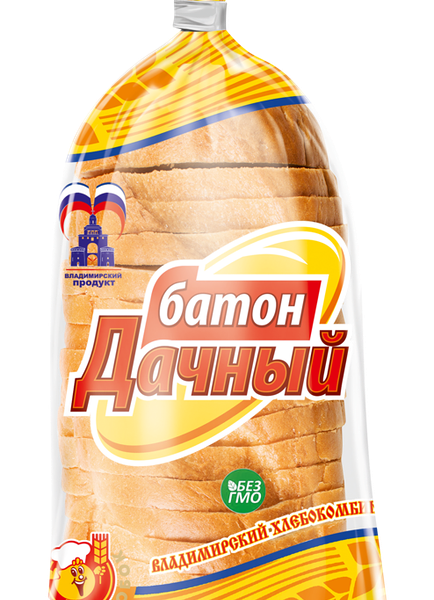 Батон Владимирский хлебокомбинат Дачный, в нарезке
