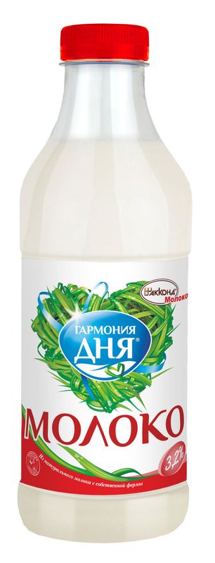 

Молоко пастеризованное Гармония Дня 3.2% 900 мл
