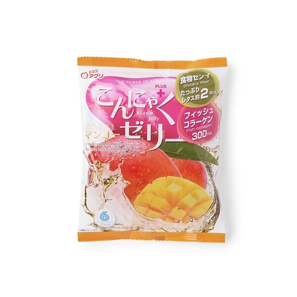 Желе фруктовое Yukiguni из конняку со вкусом манго с натуральным соком и коллагеном 6x18г, Япония