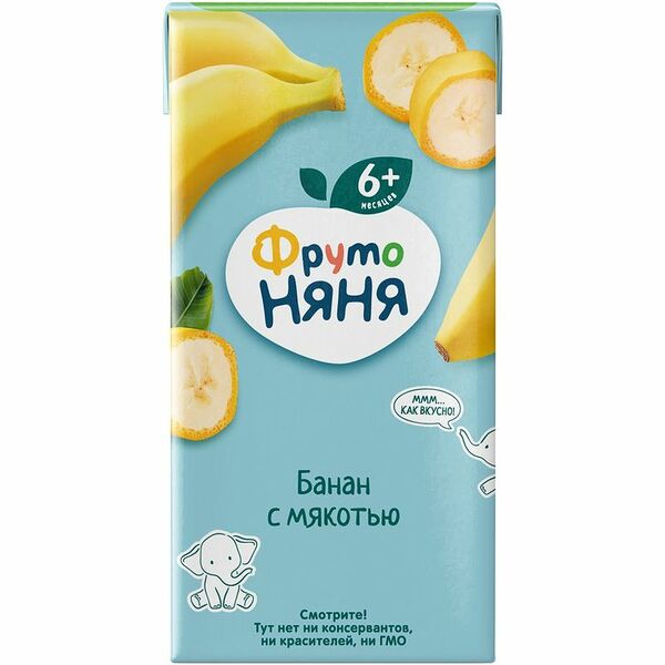 Нектар ФрутоНяня Банан с мякотью с 6 месяцев