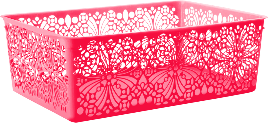

Корзинка универсальная Эконова Floral, 38x25x12.5 см цвет в ассортименте