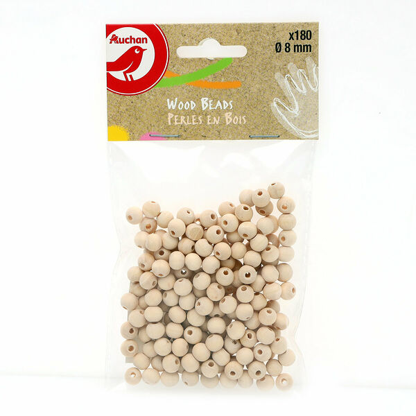 Бусины деревянные АШАН Красная птица, 8 мм