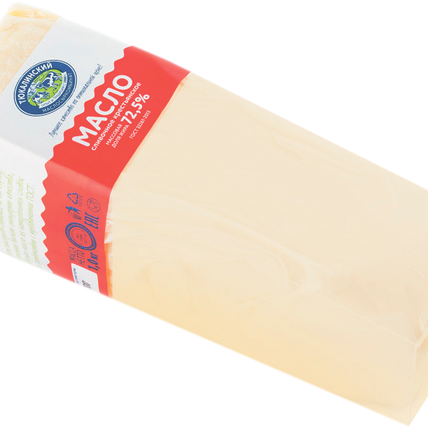 Масло сладкосливочное МК ТЮКАЛИНСКИЙ Крестьянское несоленое 72,5% высший сорт, без змж