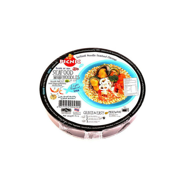 Лапша б\п Picnic со вкусом морепродуктов, 70 г
