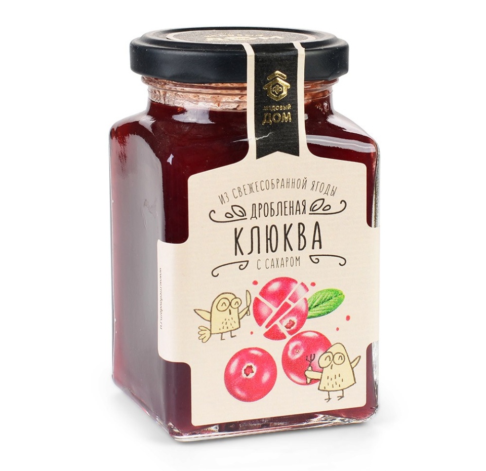 

Клюква Медовый Дом дроблёная с сахаром 290г Россия