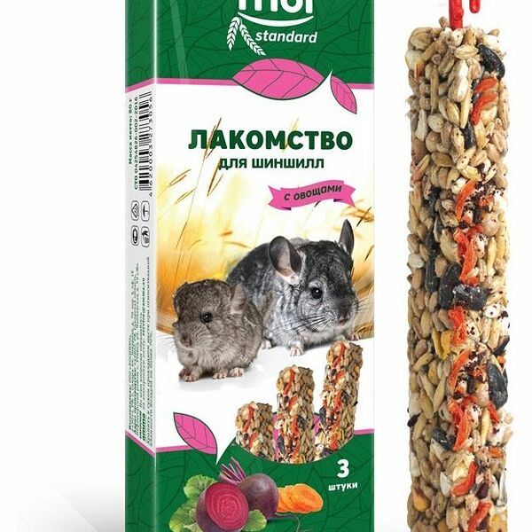 Лакомство для шиншилл С овощами ТМ Triol (Триол)