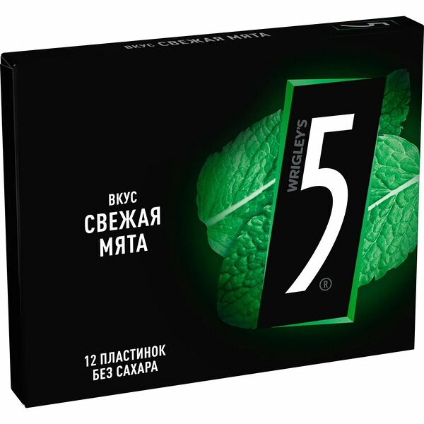 Жевательная резинка Five Electro Свежая мята без сахара