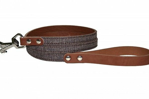 Поводок для собак Аркон Ричмонд 16, коньячный,1.6 см 1,4 м