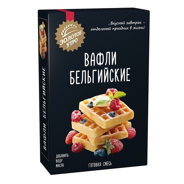 Смесь для выпечки Золотое утро Вафли Бельгийские 400 г