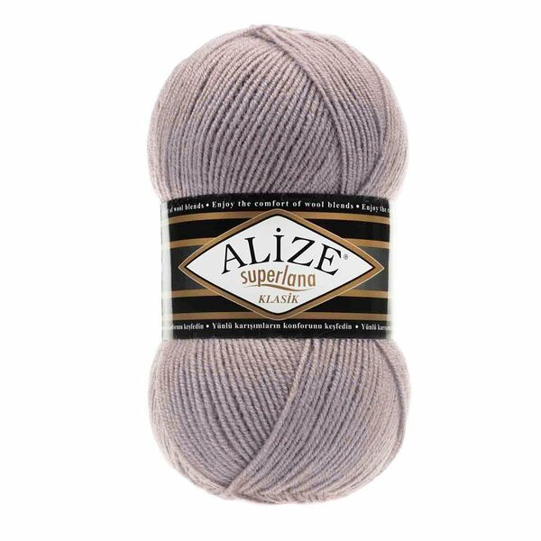 Пряжа ALIZE 'Superlana klasik' (однотонная) 100гр. 280м. (75% акрил, 25%шерсть) ТУ(142 темно-розовый)