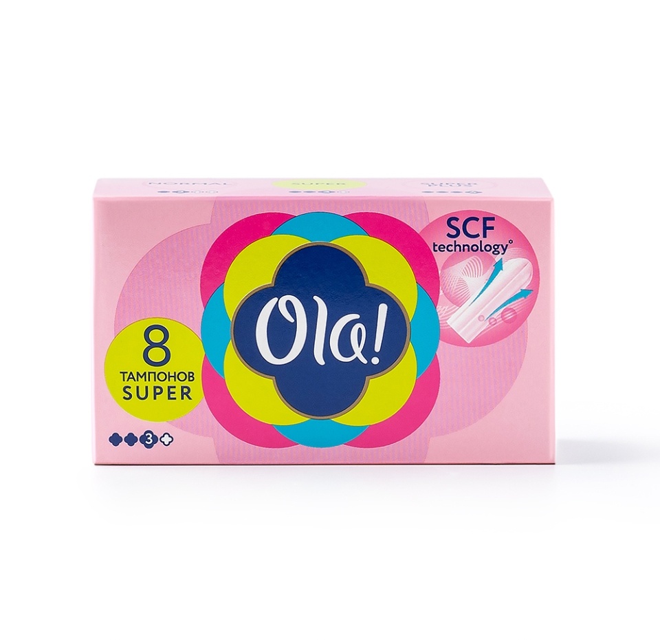 

Тампоны женские Super с шелковистой поверхностью, Ola!, 8 шт., Россия