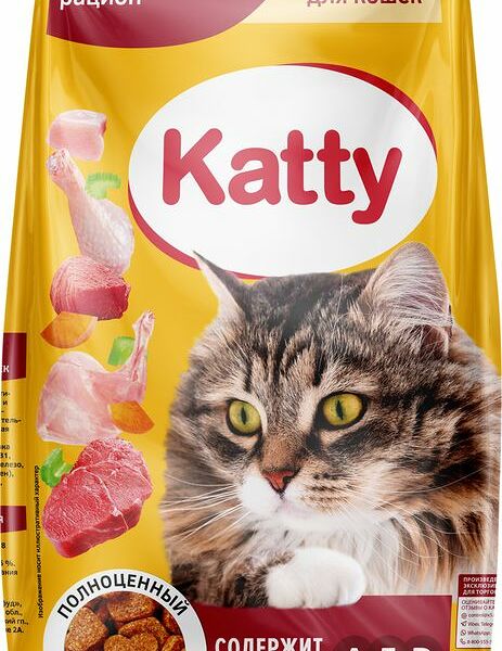 Сухой корм Katty для взрослых кошек 800г
