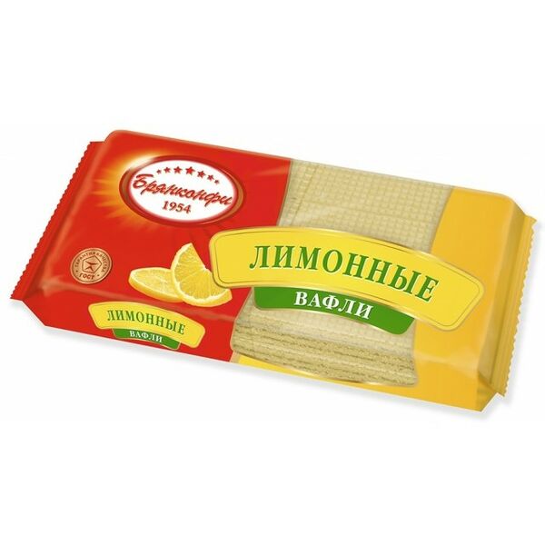 Вафли лимонные Брянконфи 190г