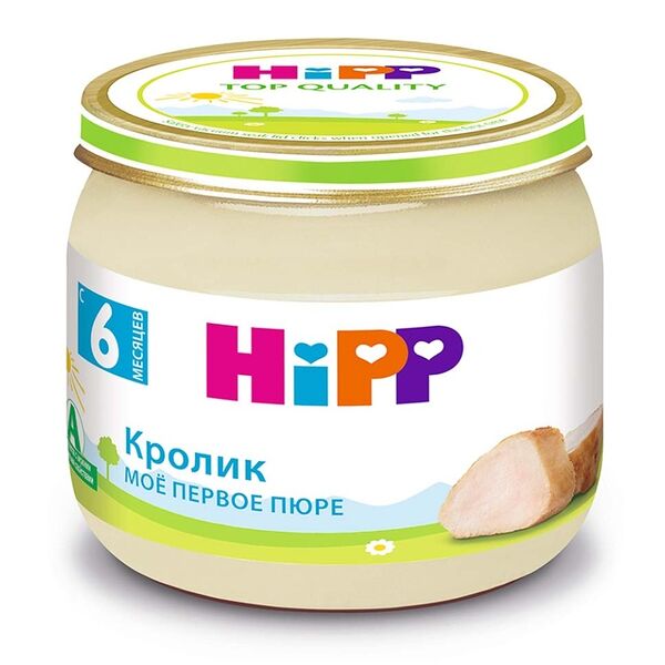 Пюре мясное HiPP Кролик для детей с 6 месяцев 80 г