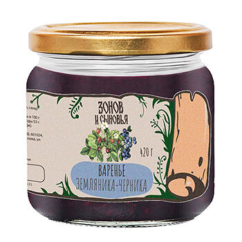 Варенье Зонов и Сыновья из земляники и черники
