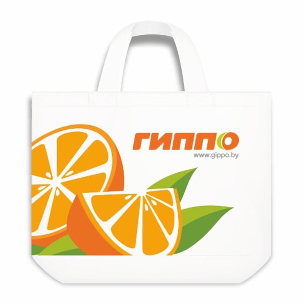 Сумка хозяйственная с петлевой ручкой, р-р 455*365*150*150, с логотипом 