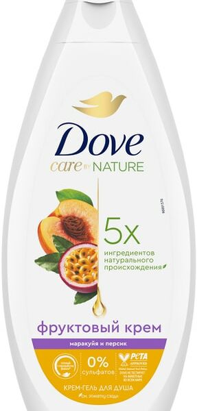 Крем-гель для душа Dove для всей семьи маракуйя и персик 250мл