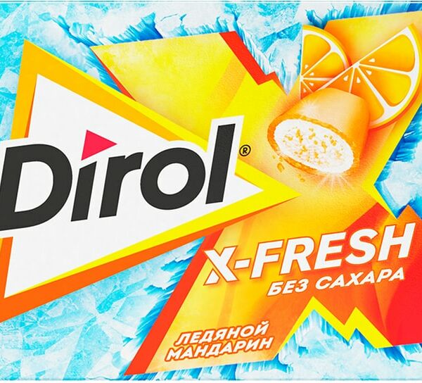 Жевательная резинка Dirol X-Fresh Ледяной мандарин 16г