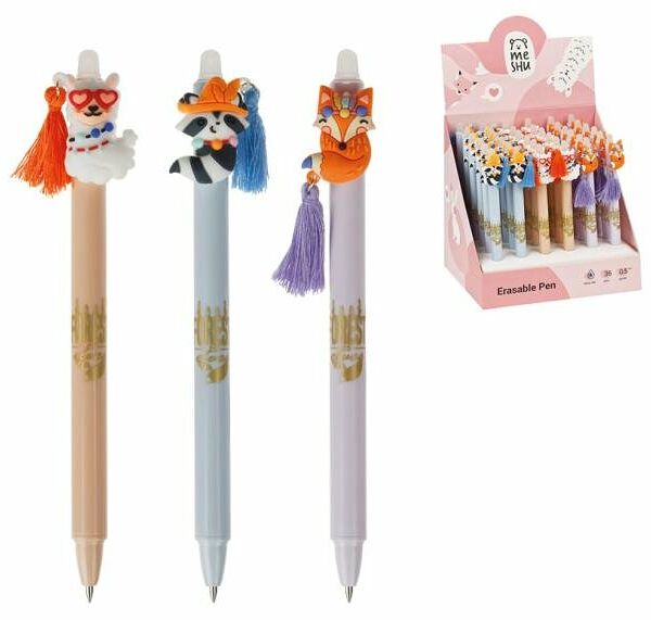 Ручка гелевая стираемая автоматическая Meshu Fuzzies синяя 0,5 мм, 1 шт в ассортименте