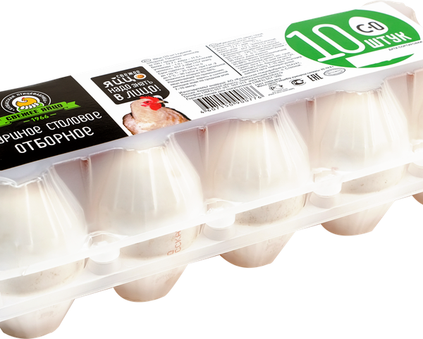 Яйцо куриное КУЗБАССКАЯ ПТИЦЕФАБРИКА Свежее яйцо СО столовое, 10шт