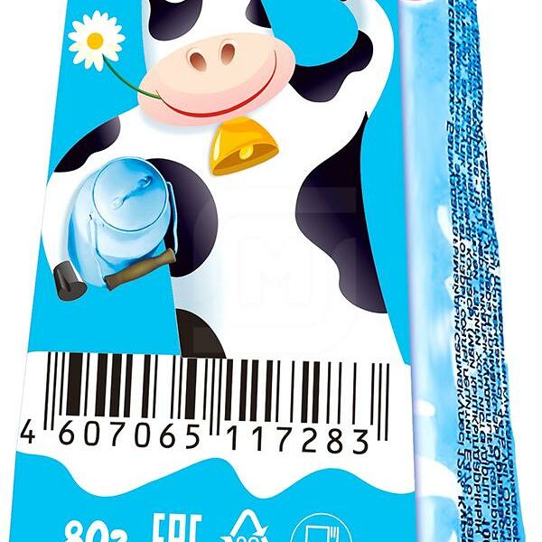 Мороженое Пломбир на сливочках эскимо, 12%, в шоколадной глазури, бзмж, 80 г