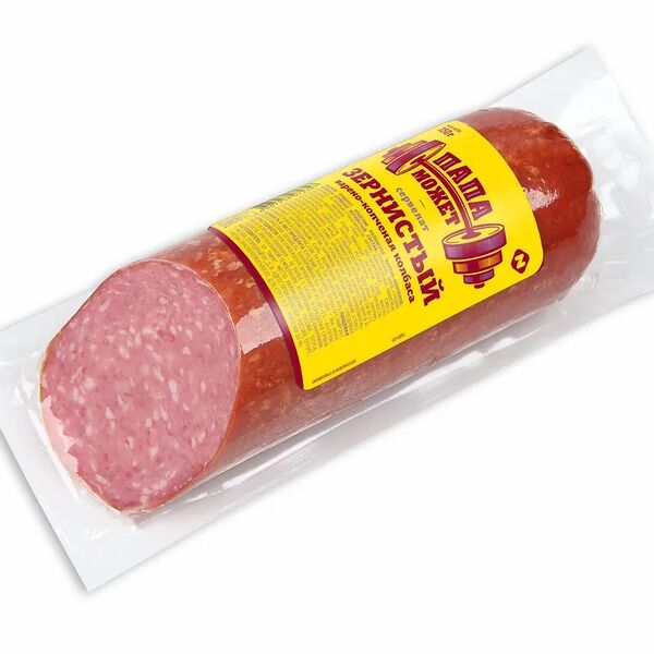 Колбаса варено-копченная Папа Может Сервелат Зернистый