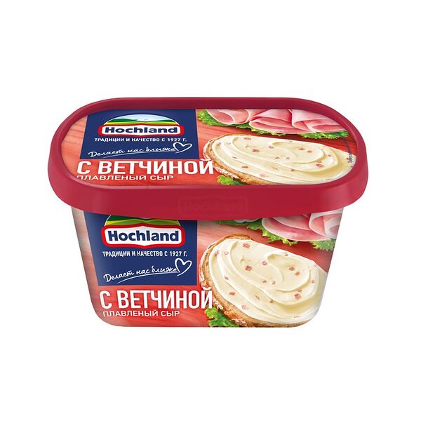 Сыр плавленый Hochland с ветчиной 55%, 400 г